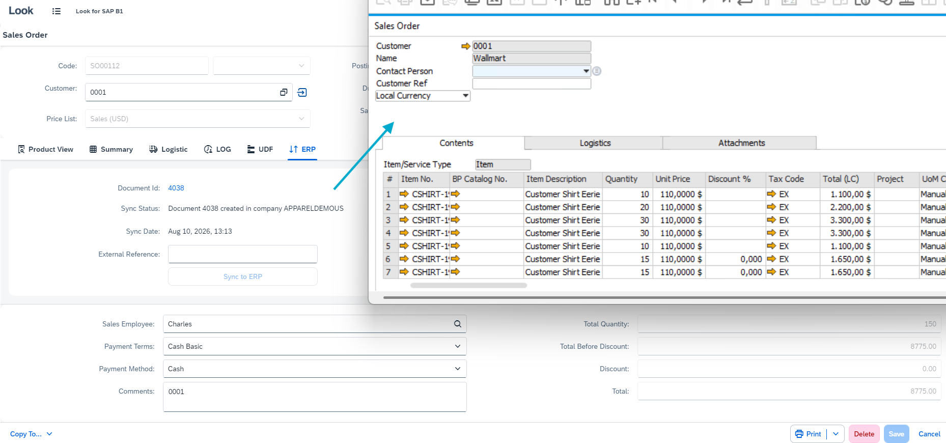 LookPLM SAP Business One Sync
